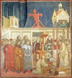 São Francisco de Assis a preparar o presépio de Natal em Greccio, 1296-97